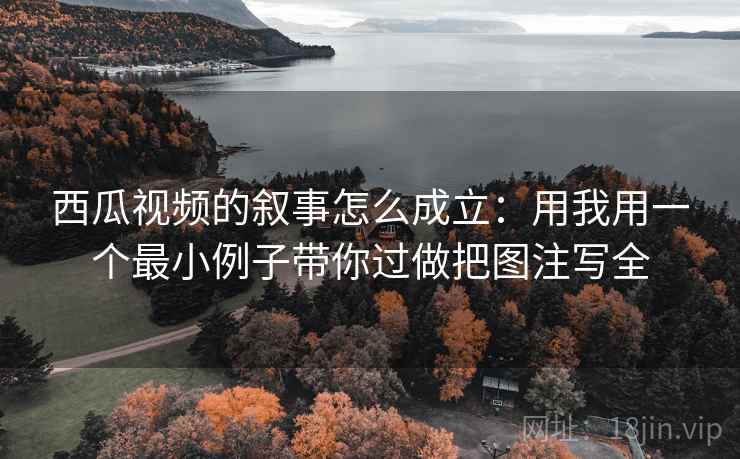 西瓜视频的叙事怎么成立：用我用一个最小例子带你过做把图注写全